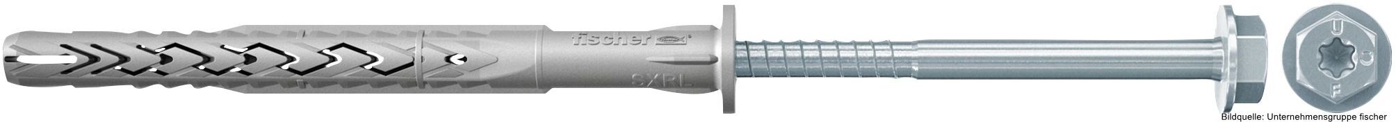 fischerwerke fischer Langschaftdübel SXRL 8 x 60 FUS Sechskantschraube mit U-Scheibe, 50 Stück