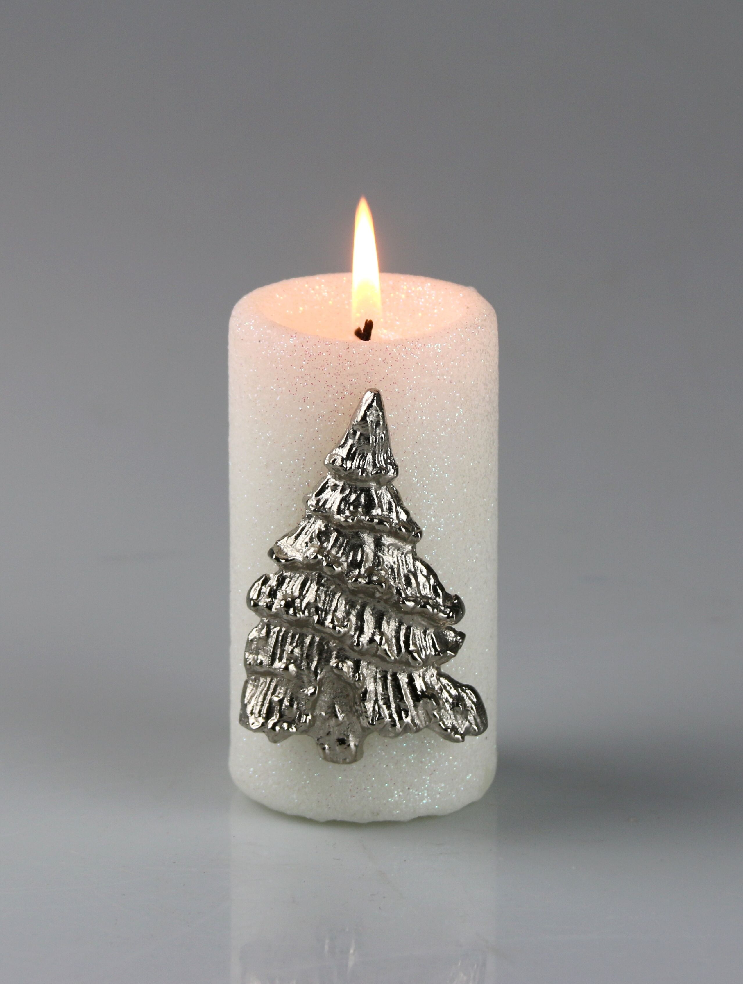 Dekoobjekt AM DESIGN "Kerzenstecker, aus Aluminium", weiß (silber), H:4cm, Aluminium, Dekofiguren, Dekoobjekt, 6er Set