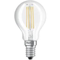 RADIUM LED Filament Tropfenform ESSENCE DROP D40 827/C, E14, 4.2W 2700K 470lm 330°, schaltbar, klar RA43920817