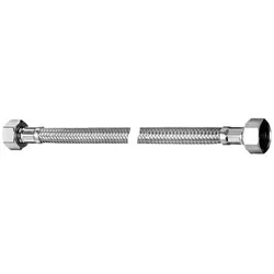 Schell Clean-Fix S Flexibler Schlauch 102250699 1000 mm, 2 x Überwurfmutter G 1/2 IG, verchromt