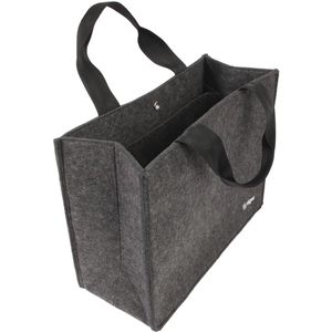 Sigel Laptoptasche Desk Sharing Bag Basic M, dunkelgrau, 100% recycelter Filz, bis 15,4 Zoll