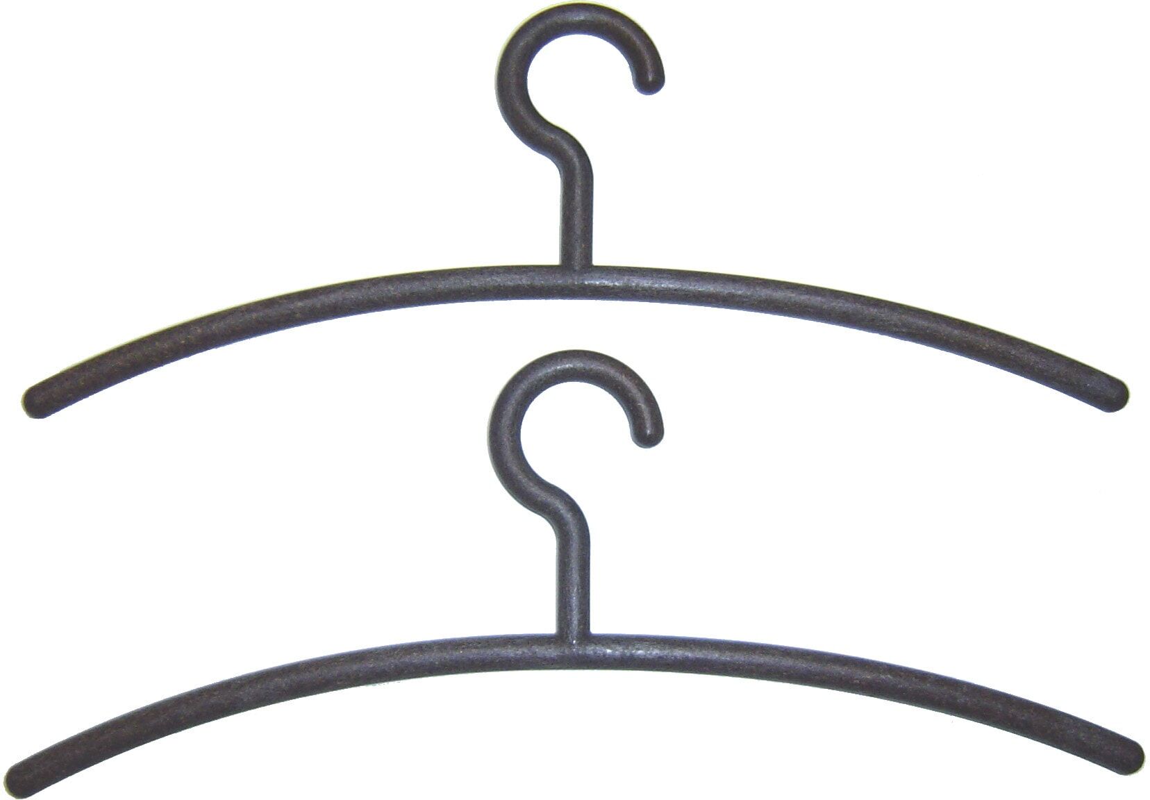 Kleiderbügel RUCO, schwarz, B:42cm H:13cm T:1,5cm, Kunststoff, Kleiderbügel, Kleiderbügel, Kunststoff