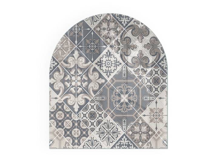 KAMINBODENPLATTE 80x70 cm - Dekoratives Mosaikmuster