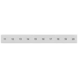 Siemens 8WH8120-5AB15 Bezeichnungsschild, front, mit 11-20, vertikal, Klemmenbreite: 10,2 mm 8WH81205AB15  - 100 Stück