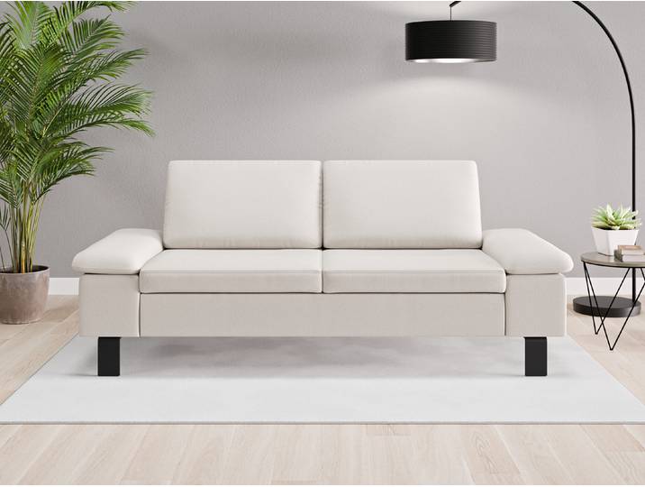 Einzelsofa Rio - Grau (Graubeige) - Feiner Mikrofaserstoff