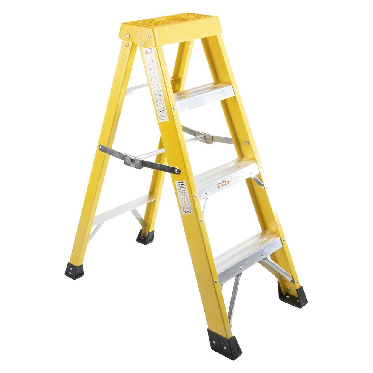 RS PRO Klapp-Stehleiter 4 Sprossen Glasfaser (Stehleiter) (553838)
