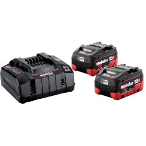 Metabo Werkzeugakku Basis Set, 685122000, 18V / 5,5,0Ah, 2 Akkus und Ladegerät