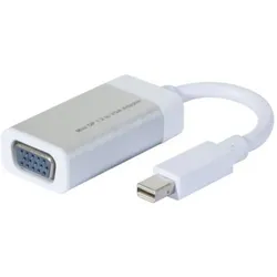 Exertis Connect Mini Displayport 1.2 zu VGA Konverter Zum Anschluss eines Monitors oder Beamers mit VGA-Anschluss an, Video Adapter, Weiss