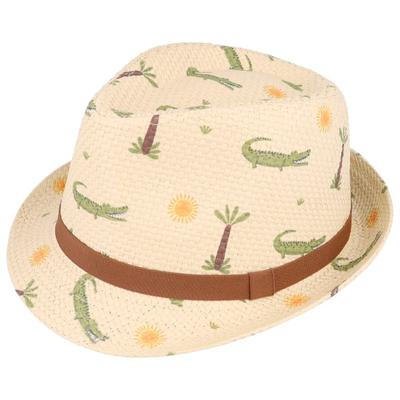 maximo - Boy's Trilby Alligator - Hut Gr 49 cm beige