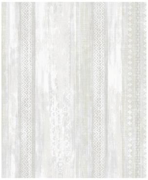 Advantage Blair Dove Ikat Stripe Wallpaper - 21 x 396 x 0.025