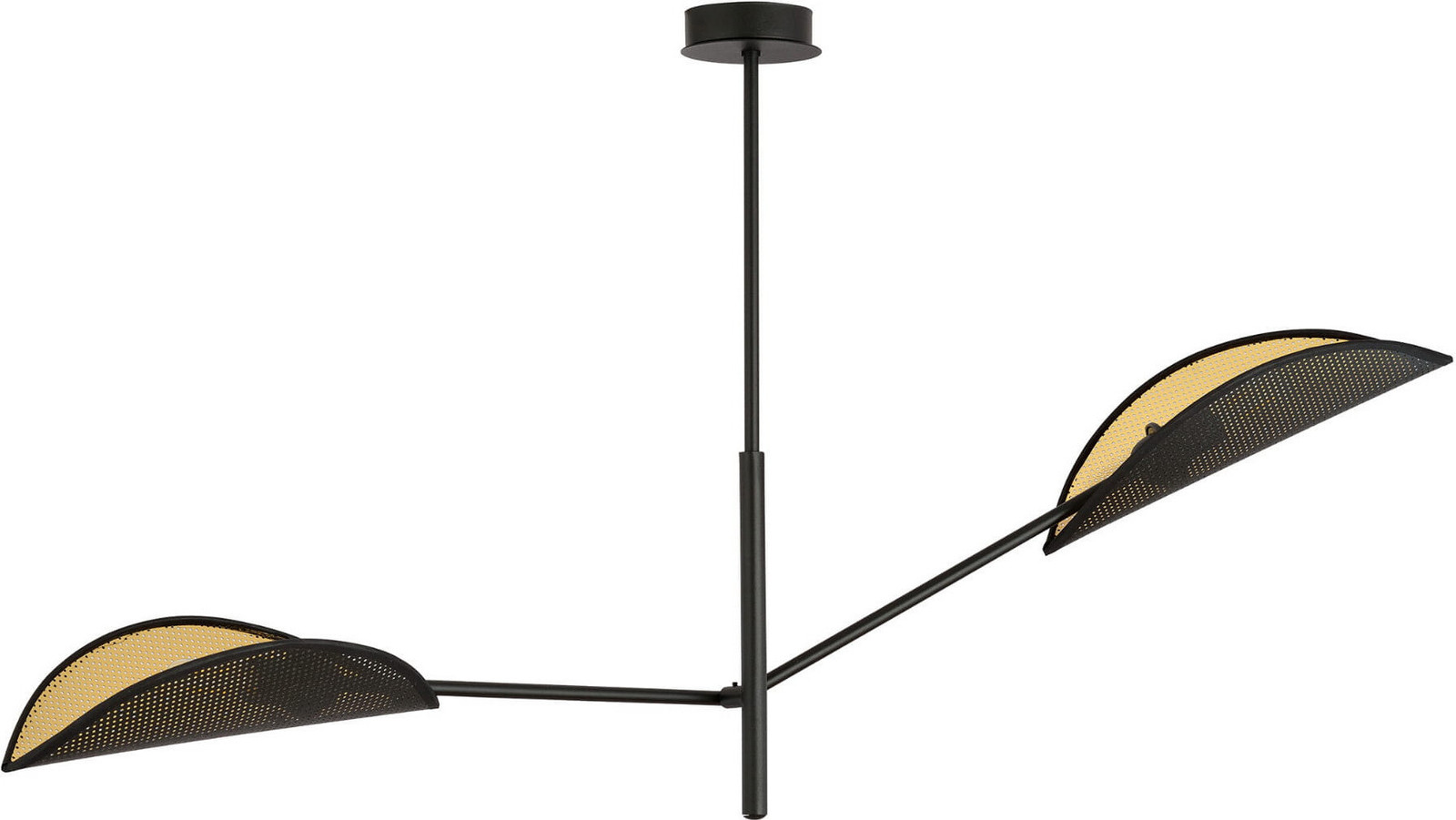 Emibig Lighting Plafondlamp VENE 2, 2x E14, 40W, zwart/goud