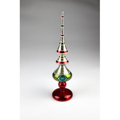 LED Dekoobjekt AM DESIGN "Glas-Zapfen rot/grün/creme", bunt (rot), H:35cm L:9cm, Leuchten, 9x35 cm