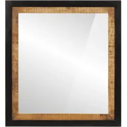 vidaXL Badspiegel 55x1x60 cm Glas und Massivholz Mango