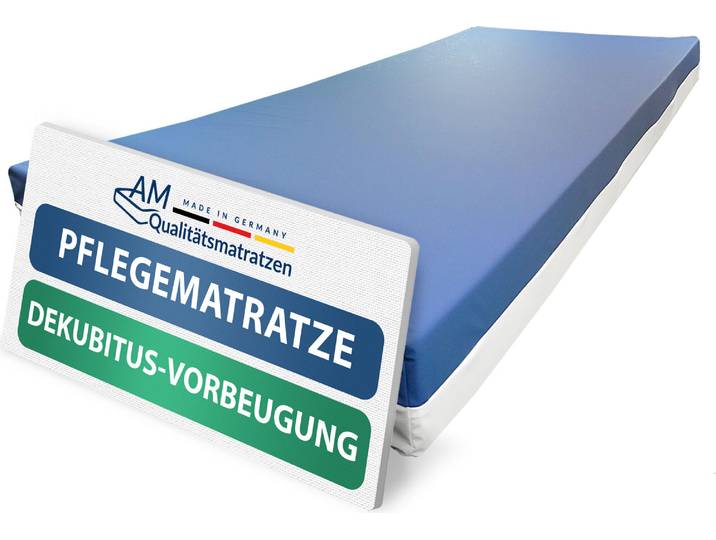 AM Qualitätsmatratzen Premium Pflegematratze 87x200 cm - Dekubitusprophylaxe - Standard für die Heimpflege