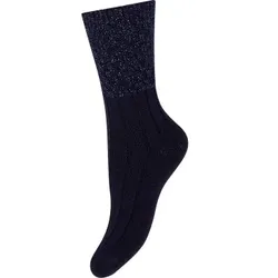 Decoy Cosy Mohair Lurex Sock Blau Muster Strl 37/41 Damen