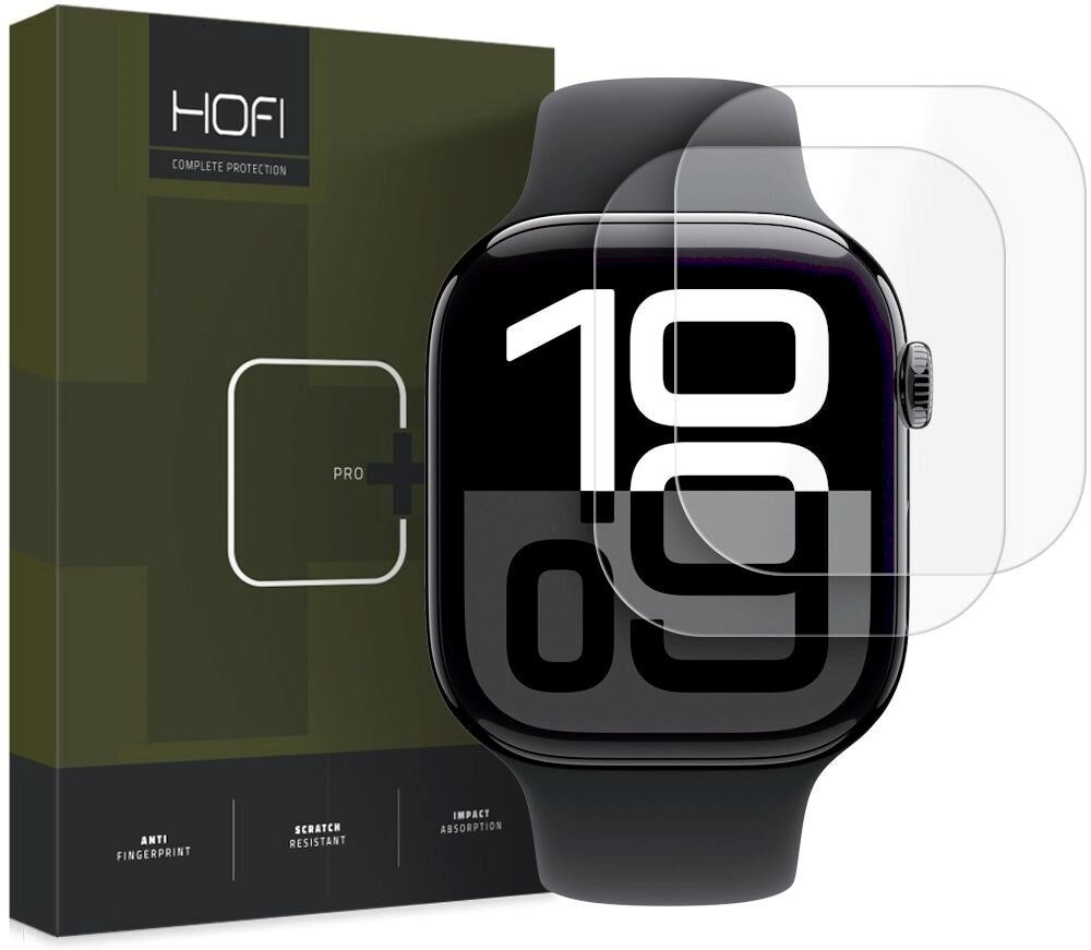 Apple Watch 11 / 10 (46mm) Hofi Hydroflex Pro+ Skærmbeskyttelsesfilm - 2 Pak - Gennemsigtig