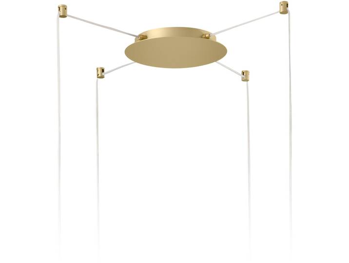 Desinger-Baldachin Giberti Luce Rosone Metall Gold D: 25 cm, 4-flammig - Baldachin