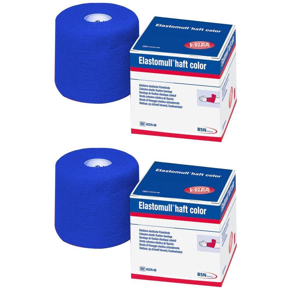 Elastomull haft color 10 cmx20 m Fixierb.blau x2 2x1 St Binden