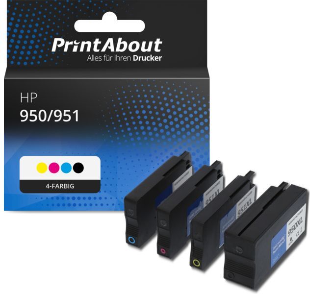 PrintAbout Druckerpatrone kompatibel mit HP 950/951 (6ZC65AE) - 4-farbig - Multipack