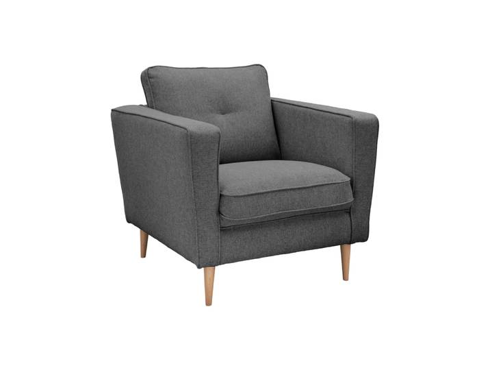 Fauteuil 1 place en tissu anthracite