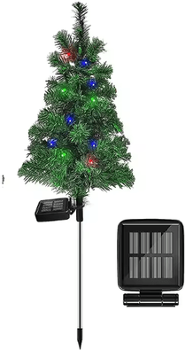 Inspire Picks Solar Christmas Tree Garden Lights Waterproof Outdoor Landscape Decorative Lamp 1pc