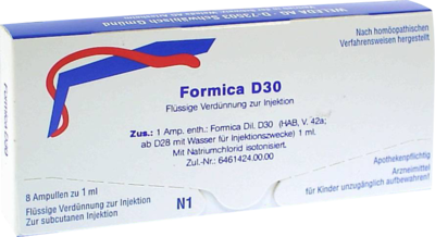 WELEDA AG FORMICA D 30 Ampullen 8X1 ml 01622577