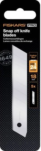 Fiskars CarbonMax Snap-off Knife 18mm Blades 5 pack