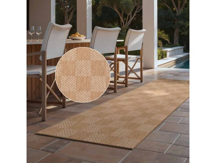 Teppich TED BAKER Dorothy, Wendeteppich , beige (jute weiß), B:80cm H:8mm L:200cm, Polypropylen, Teppiche, Teppich, Designteppich, Wetterfest, Pflegeleicht, Modern, Wohnzimmer, Terrasse