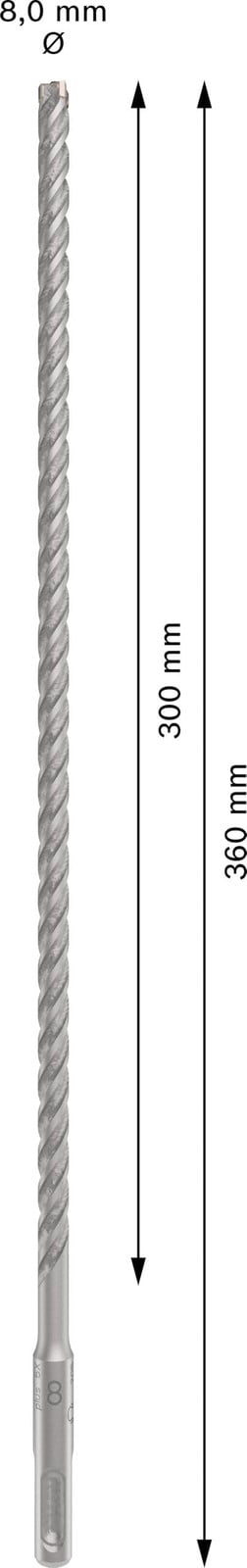 Bosch PRO SDS-plus-5X klopboormachinebit, 8 x 300 x 360 mm