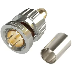 HICON BNC Crimp-Kabelstecker, gerade, nickelfarben