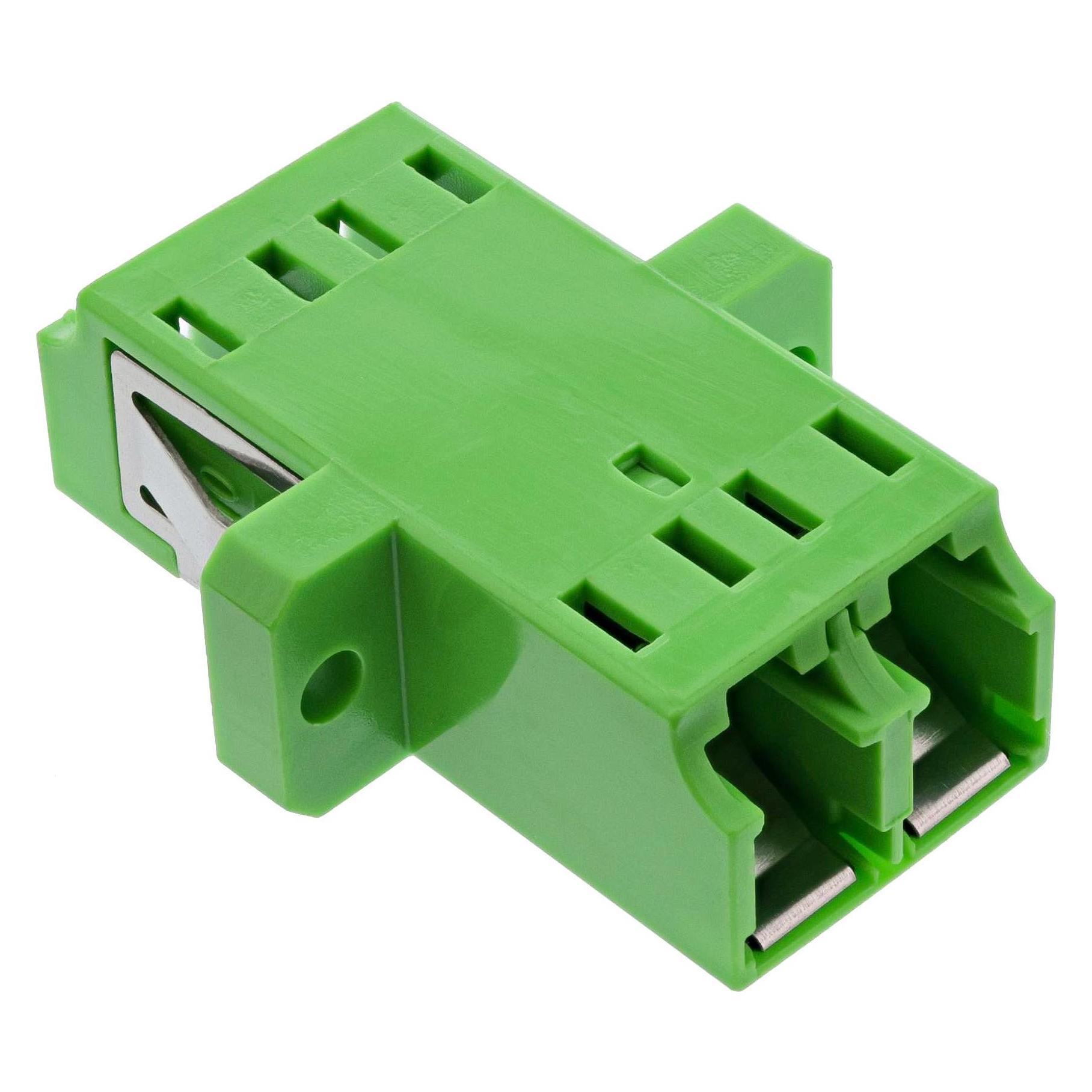 InLine LWL Kupplung, Duplex LC/LC, singlemode grün, Keramik-Hülse, zum Einbau (Netzwerk Kupplung) (89989R)