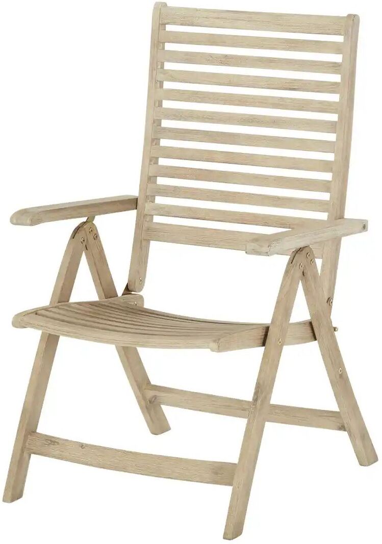 Höffner Gartenklappsessel Akazie Amalfi 1 ¦ holzfarben ¦ Maße (cm): B: 65,5 H: 108,5 T: