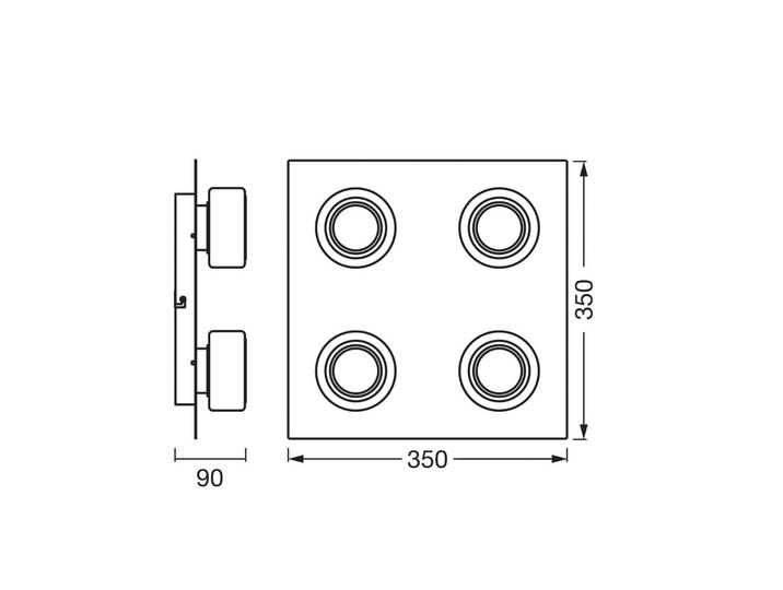 OSRAM Deckenlampe ORBIS FLAME, chrom / silber, für Badezimmer, Metall, Modern, Deckenlampe