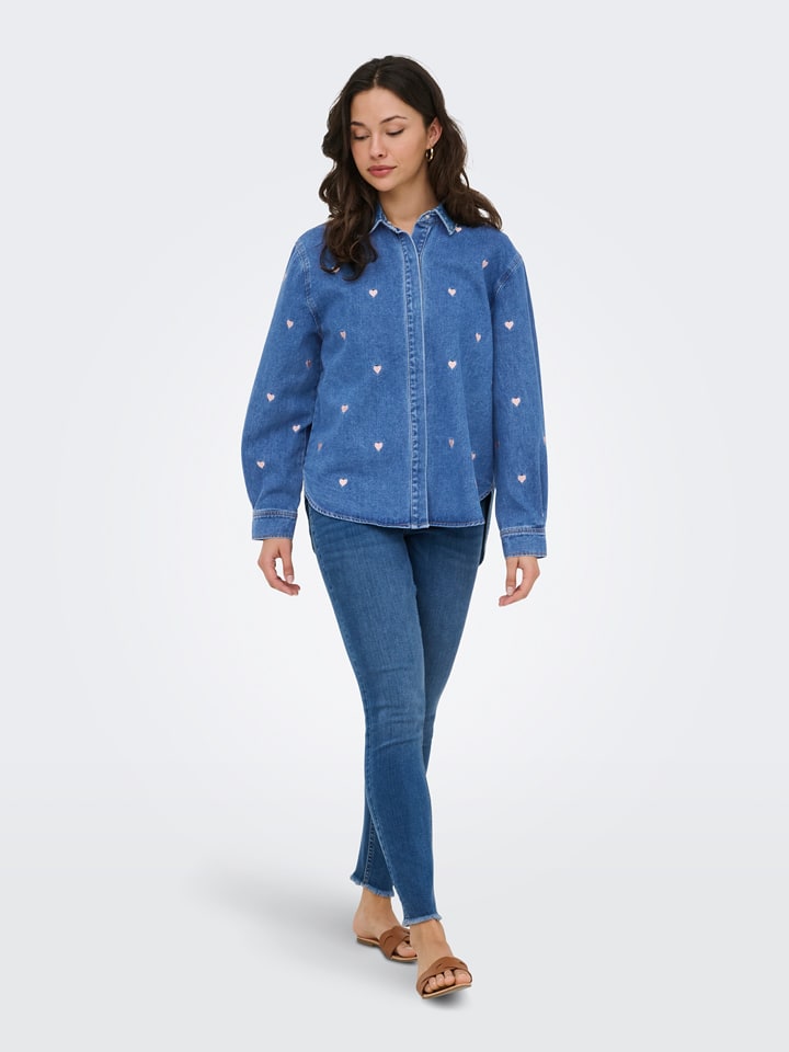 ONLY Jeansbluse in Blau - XS