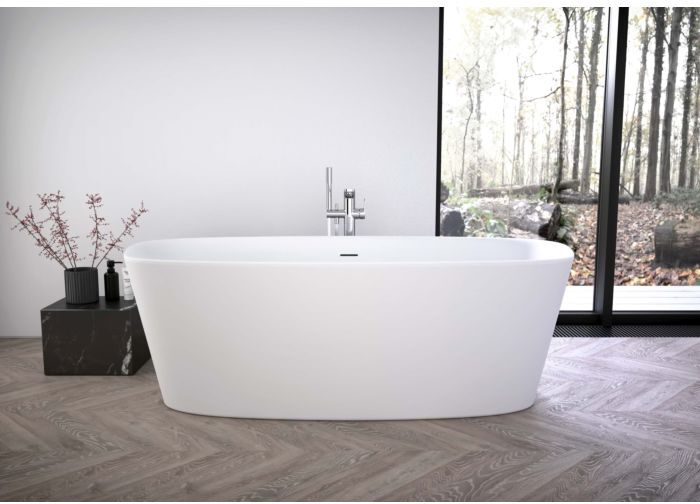 Ideal Standard Freistehbadewanne K8721V1 mit vormontierter Ablaufgarnitur, 180 x 80 cm, seidenweiß