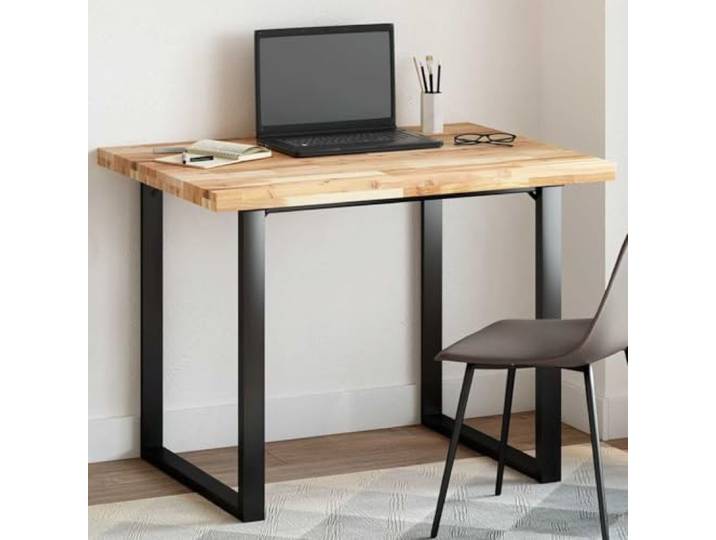 PTUGUOF Tischplatte Rechteckig 100x80x4 cm Massivholz Akazie Unbehandelt, Pflegeleicht, Vielseitig für Esstisch, Bistrotisch, Couchtisch