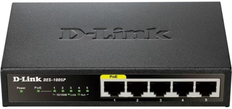 D-Link Des-1005p Switch 5 Puertos Ethernet 10/100 Mbps Con 1 Poe Talla Única Unisex