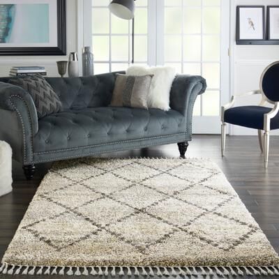 Carson Carrington Hjaltaryd Trellis Shag Area Rug