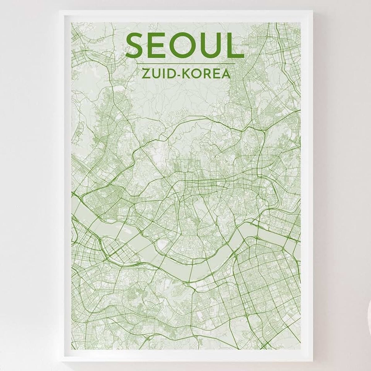 Mapdify Seoul stadsposter - Grafische kaart van Seoul - 50 x 70 cm