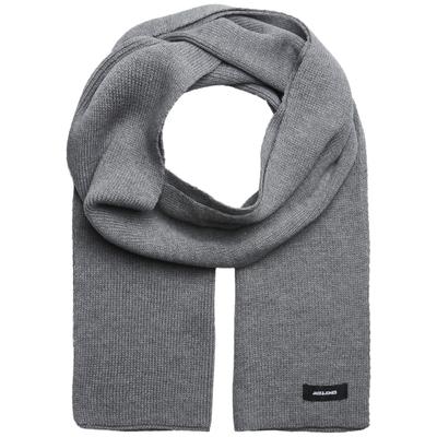 Strickschal JACK & JONES "JACDNA KNIT SCARF NOOS", Herren, grau (grau melange), Strick, Kunstfaser, unifarben, Modetücher, Kunstfaser, aus Strickmaterial