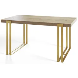 ESSZIMMERTISCH ROSA 200X90X77 cm, Farbe: HALIFAX, mit Metallbeinen in Farbe Gold
