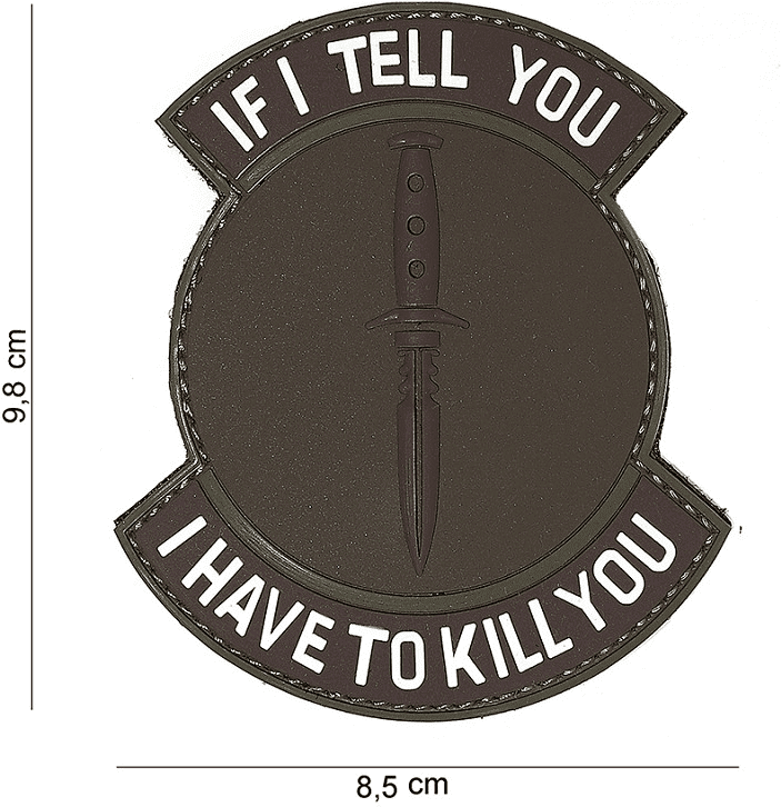 101 INC PVC Patch - If I Tell You (Färg: Brun/Grön)