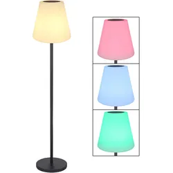 Solarlampen für Außen Stehleuchte Solar Standlampe Balkon LED Solar mit RGB Farbwechsel, Fernbedienung, Farben fixierbar, DxH 34x150 cm