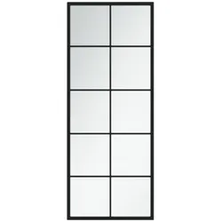 vidaXL Wandspiegel Schwarz 100x40 cm Metall
