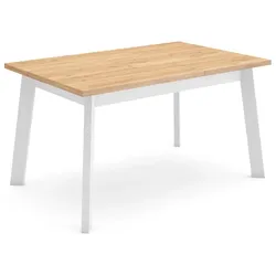 SKRAUT HOME Esstisch, Küche, Esszimmer, 140x90x75cm, Für 6 Personen, Holzbeine, Moderner Stil, Eiche _ 398_37