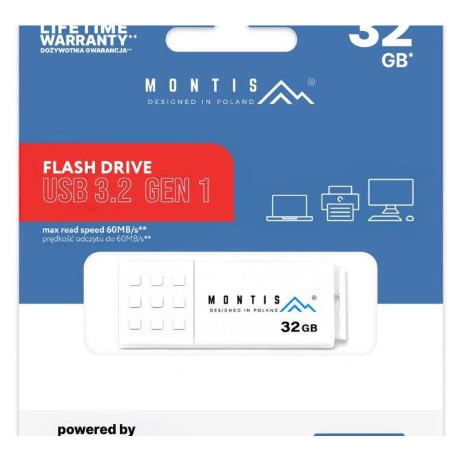Montiss Pamięć USB 3.2 32GB UME3 MT184-32 MONTIS by Goodram (32 GB, USB-A) (61797162)