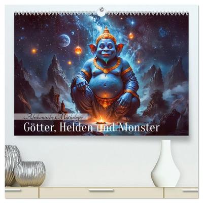 Afrikanische Mythologie - Götter, Helden und Monster (hochwertiger Premium Wandkalender 2026 DIN A2 quer), Kunstdruck in Hochglanz