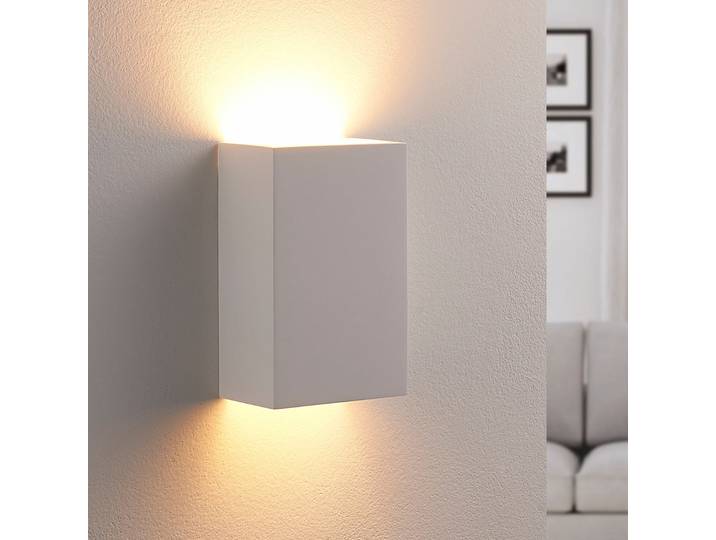 Colja Square Applique Murale White - Lindby - Salon / séjour - Moderne - Plâtre / argile - Angulaire