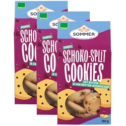 3er-Pack Sommer Dinkel Schoko-Split Cookies