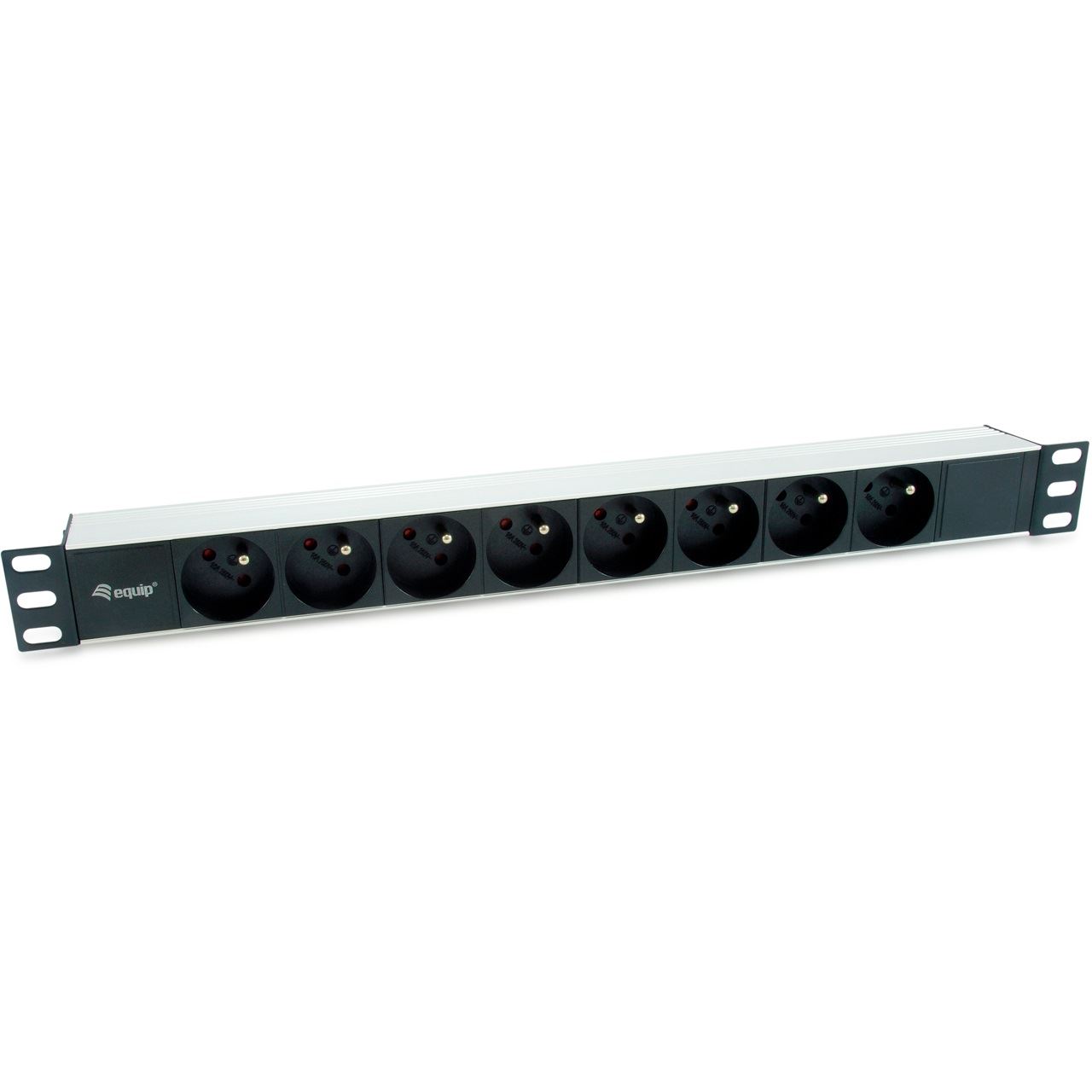 1.80m Equip Steckdosenleiste 19"(1HE)8fach CEE7/7 Kabl.(Fr)si
